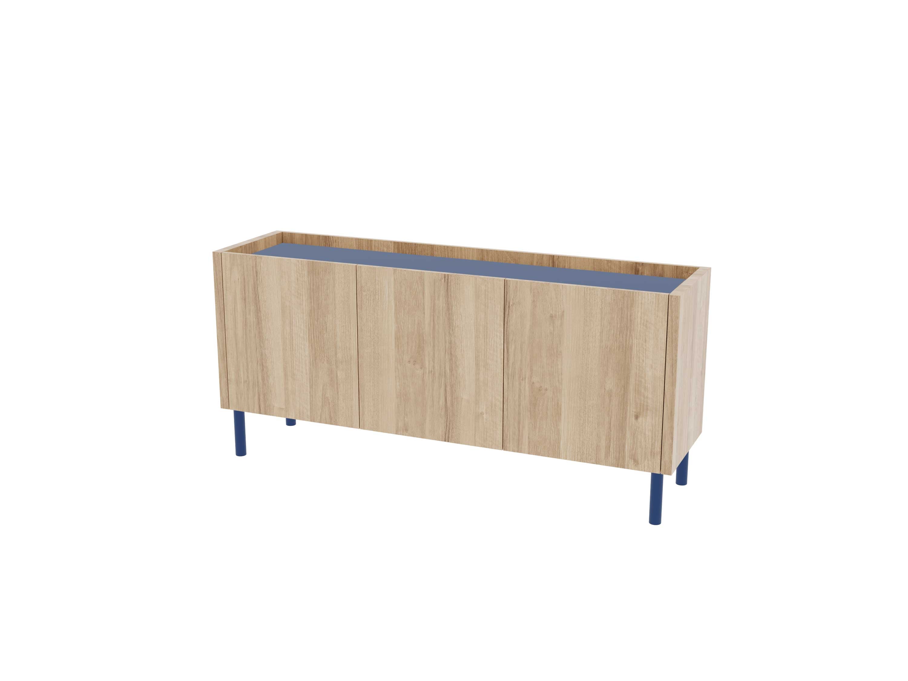 Loft Decora: low chest of drawers with kung doors