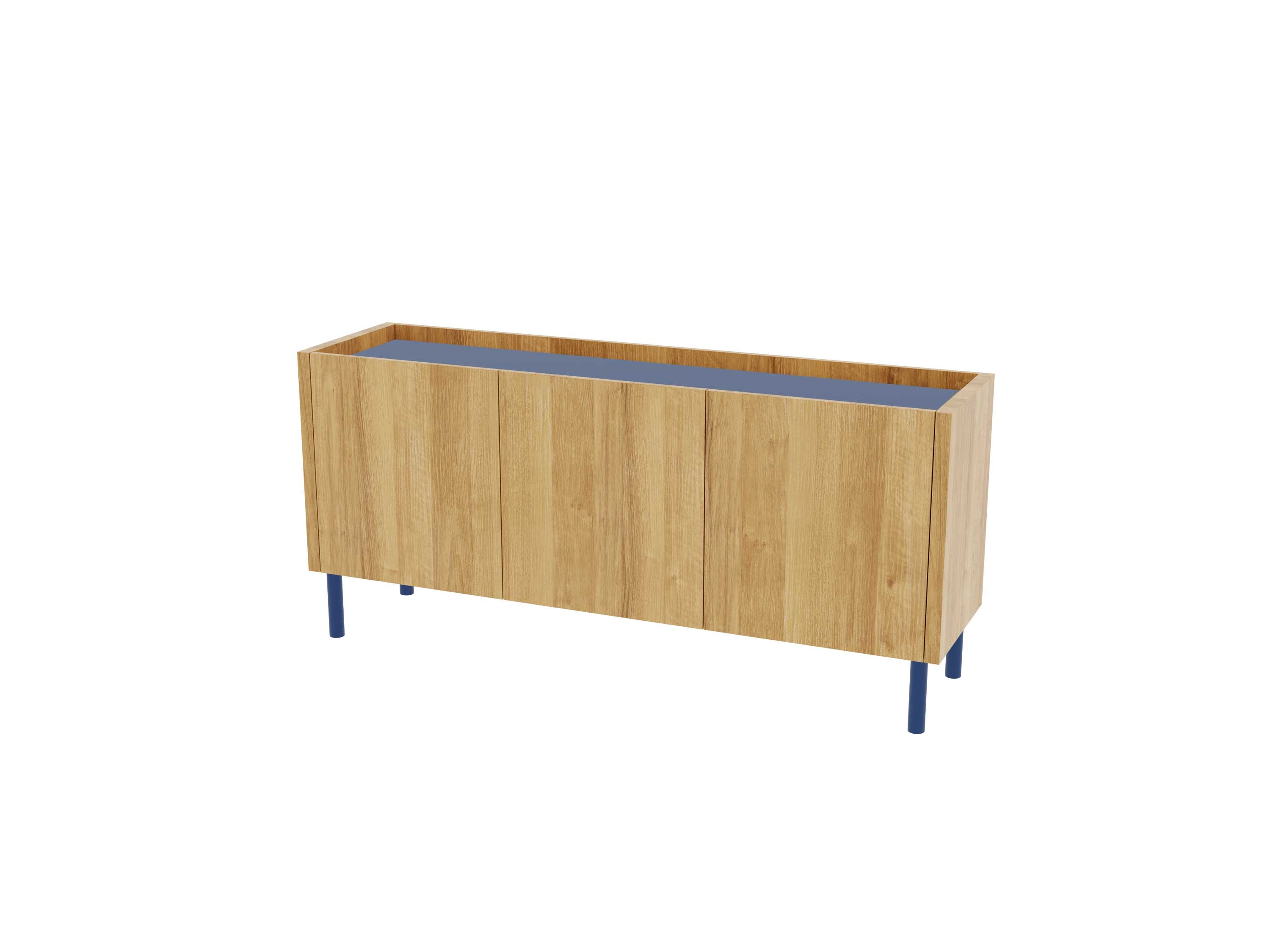 Loft Decora: low chest of drawers with kung doors