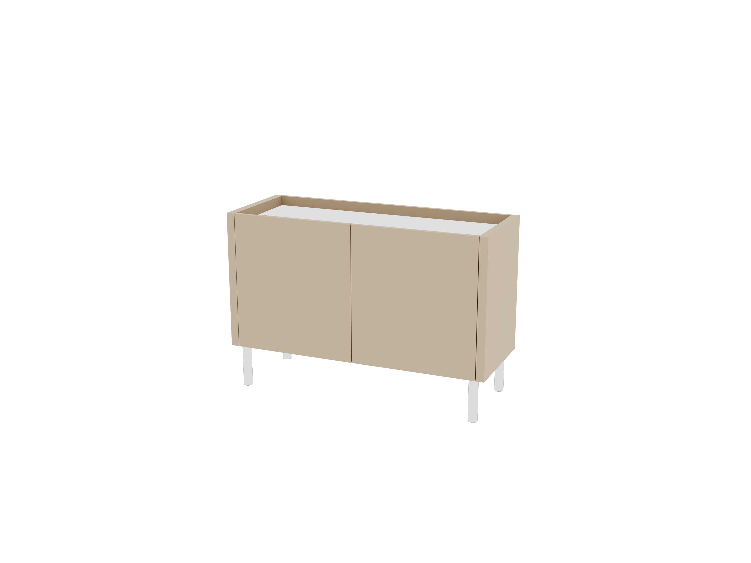 Loft Decora: chest of drawers, low cabinet with two kung doors designed by Pawlak & Stawarski