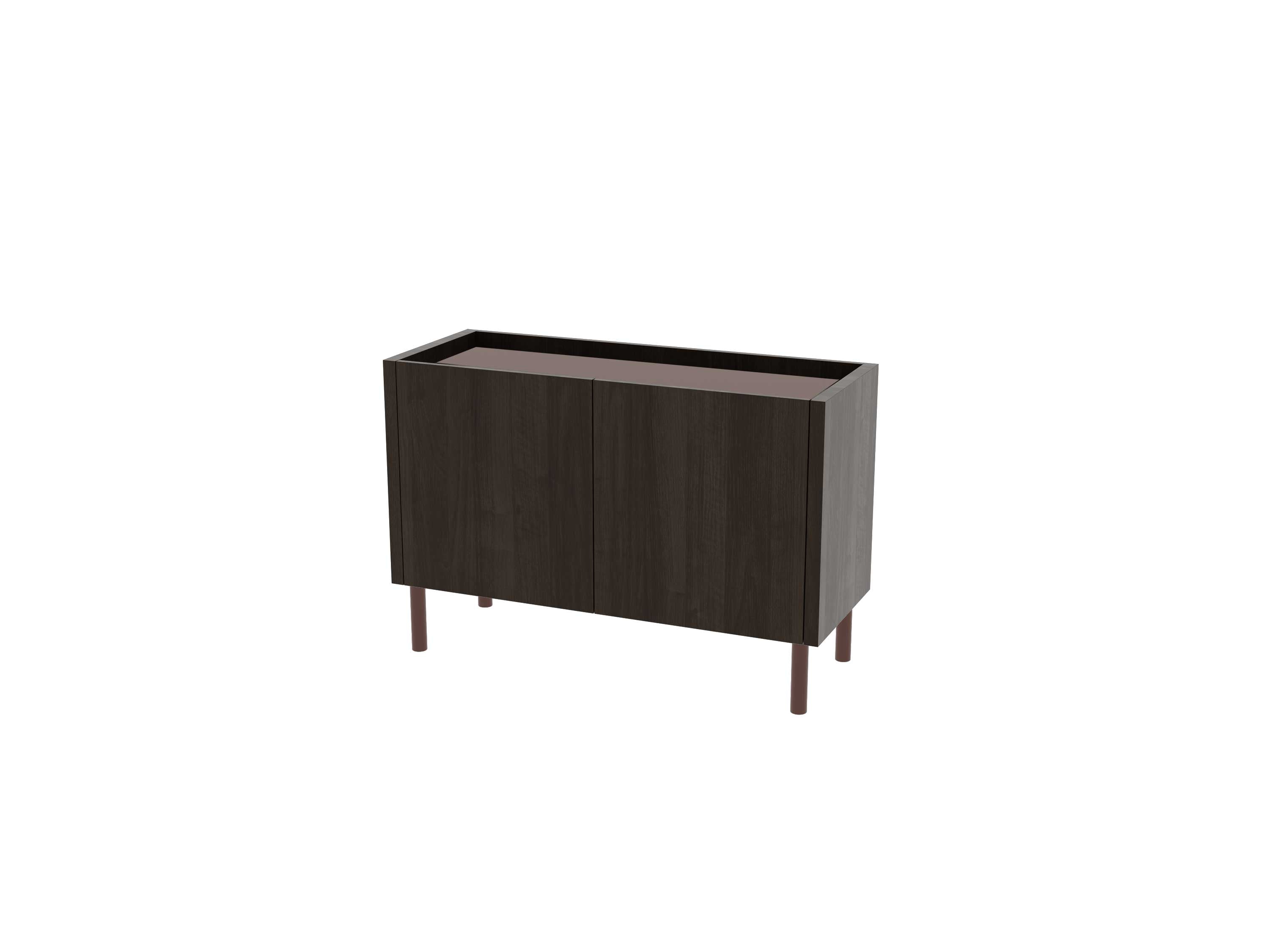 Loft Decora: chest of drawers, low cabinet with two kung doors designed by Pawlak & Stawarski