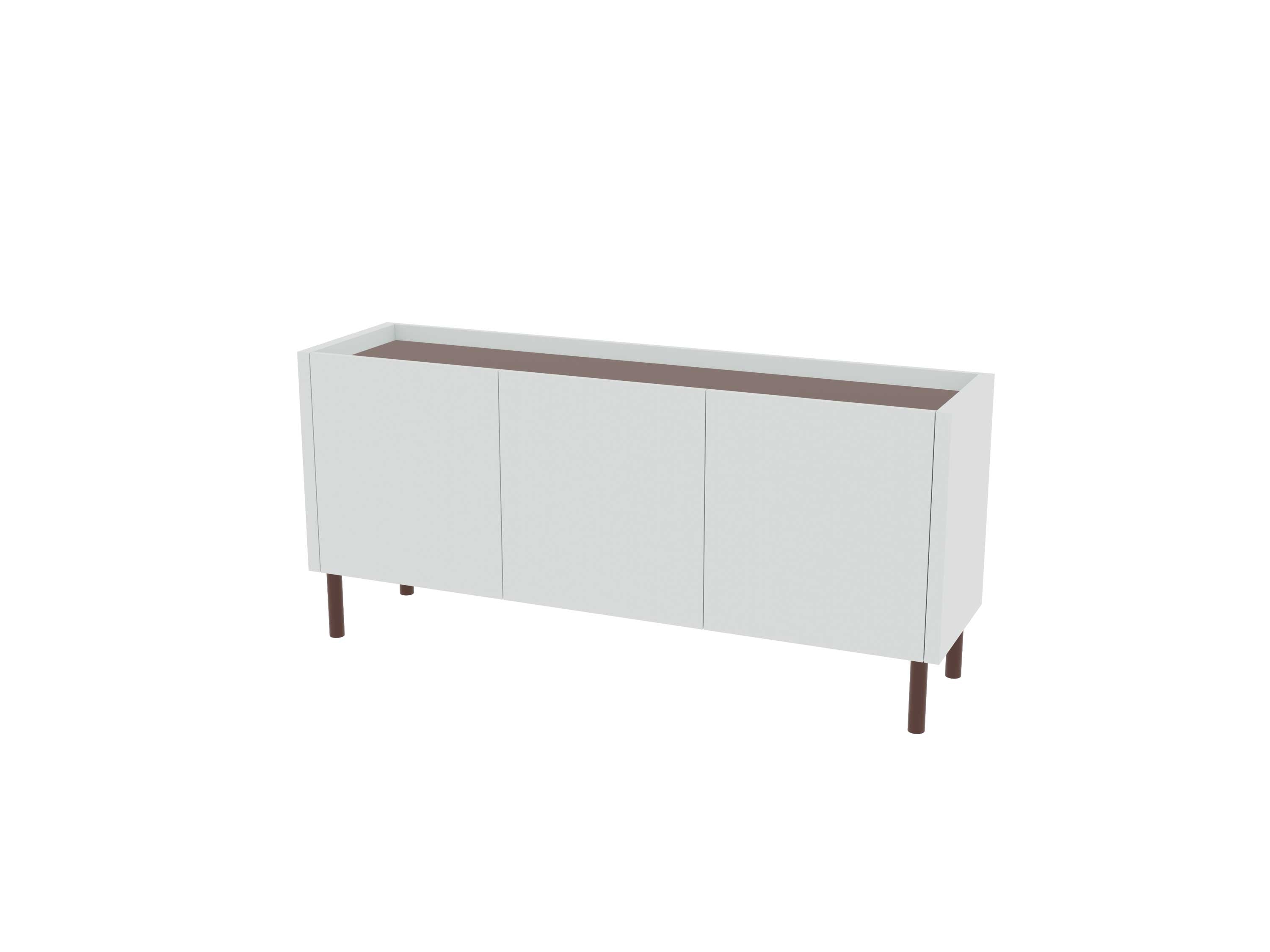 Loft Decora: low chest of drawers with kung doors