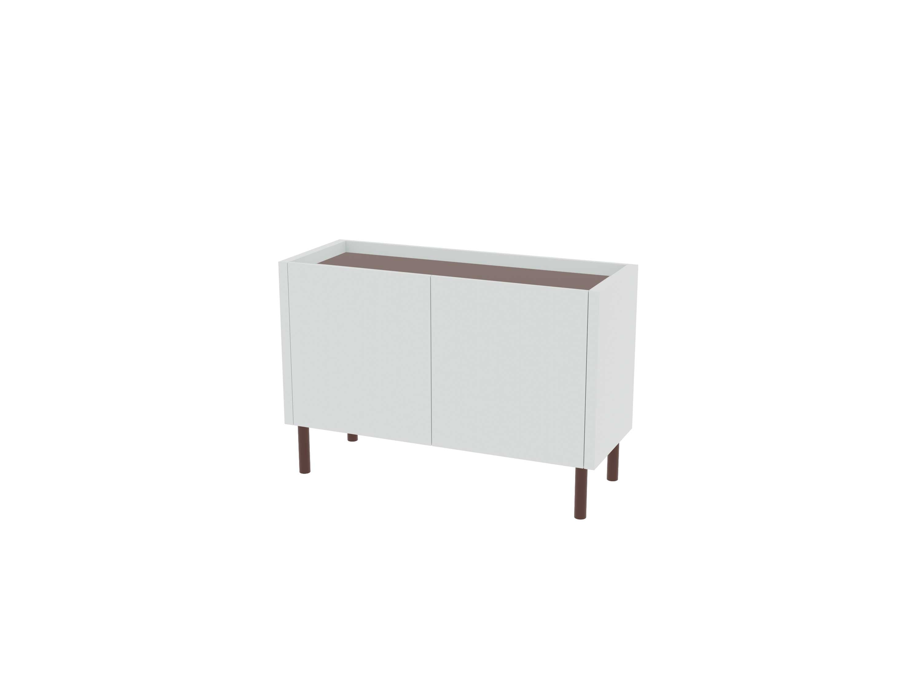 Loft Decora: chest of drawers, low cabinet with two kung doors designed by Pawlak & Stawarski