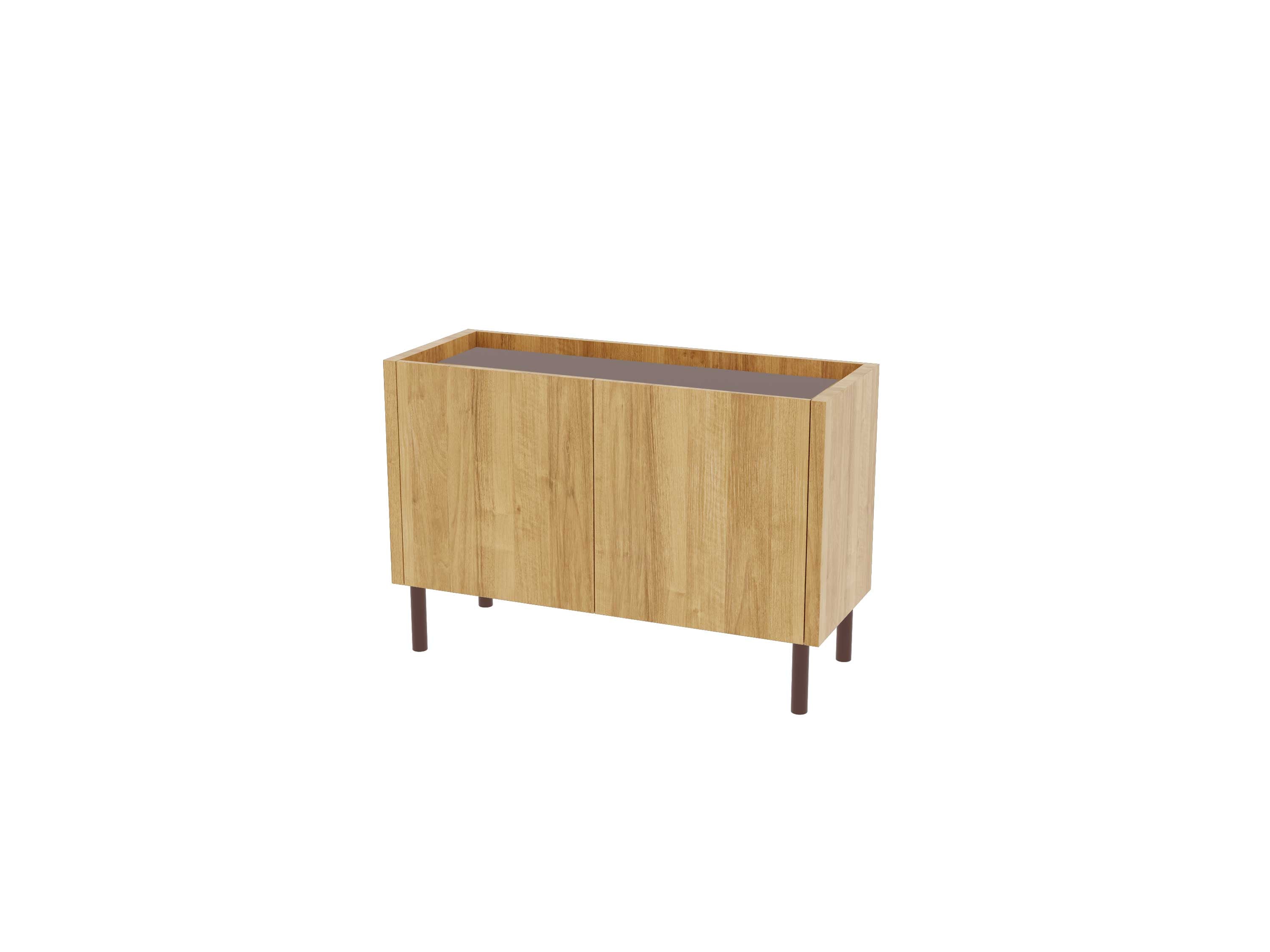 Loft Decora: chest of drawers, low cabinet with two kung doors designed by Pawlak & Stawarski
