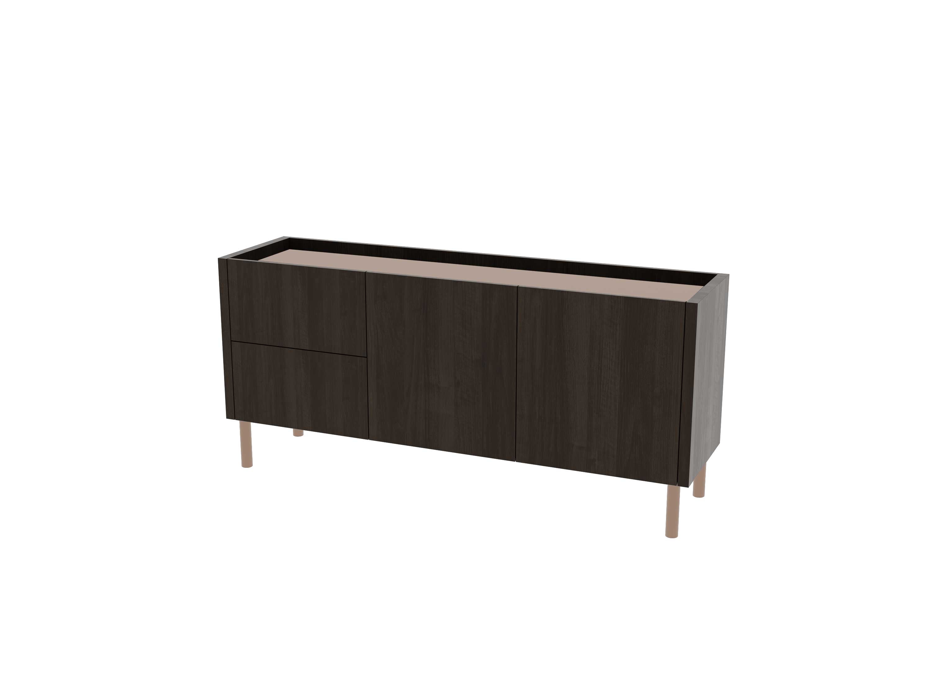 Loft Decora: low chest of drawers with kung drawers