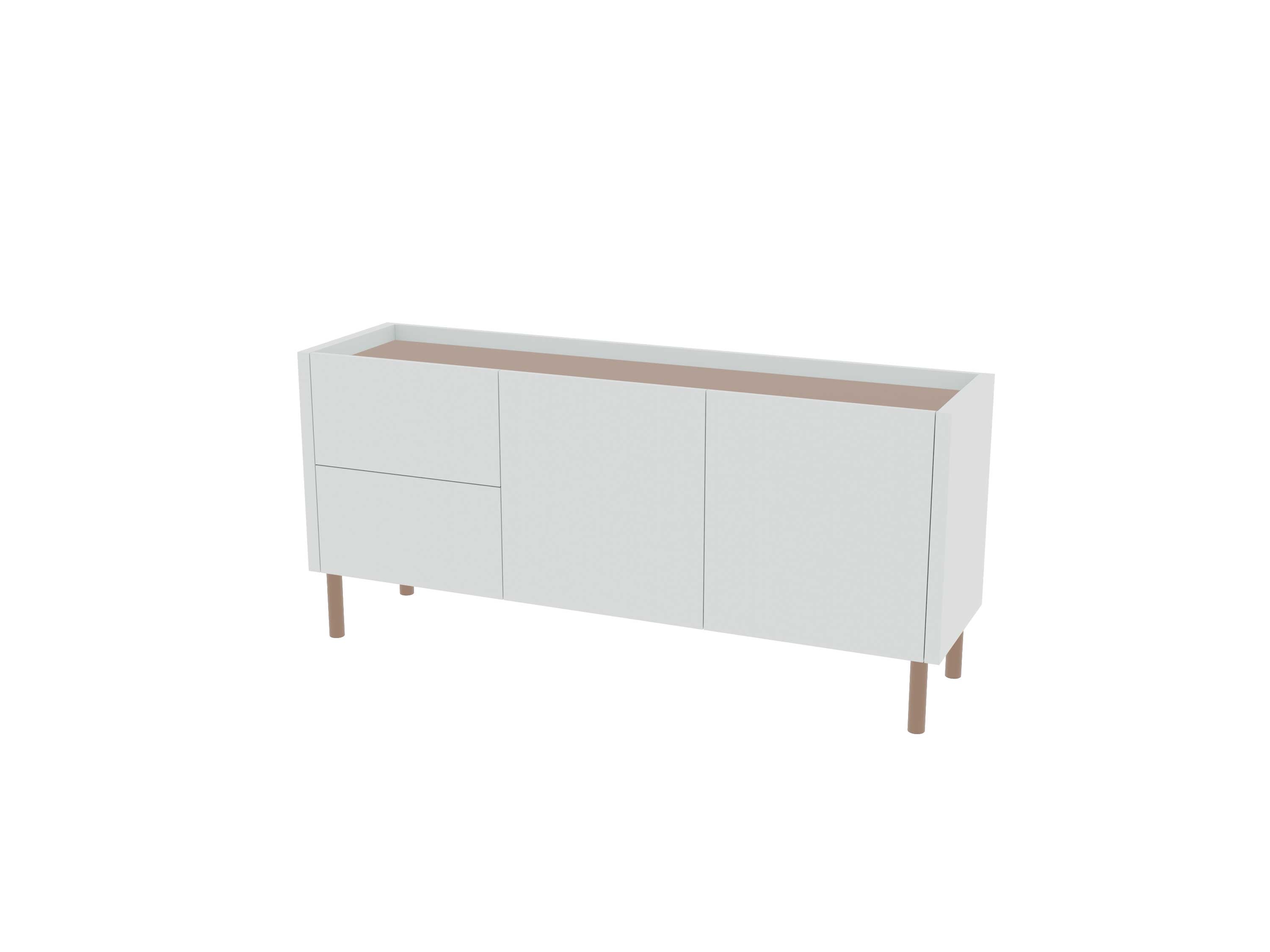 Loft Decora: low chest of drawers with kung drawers