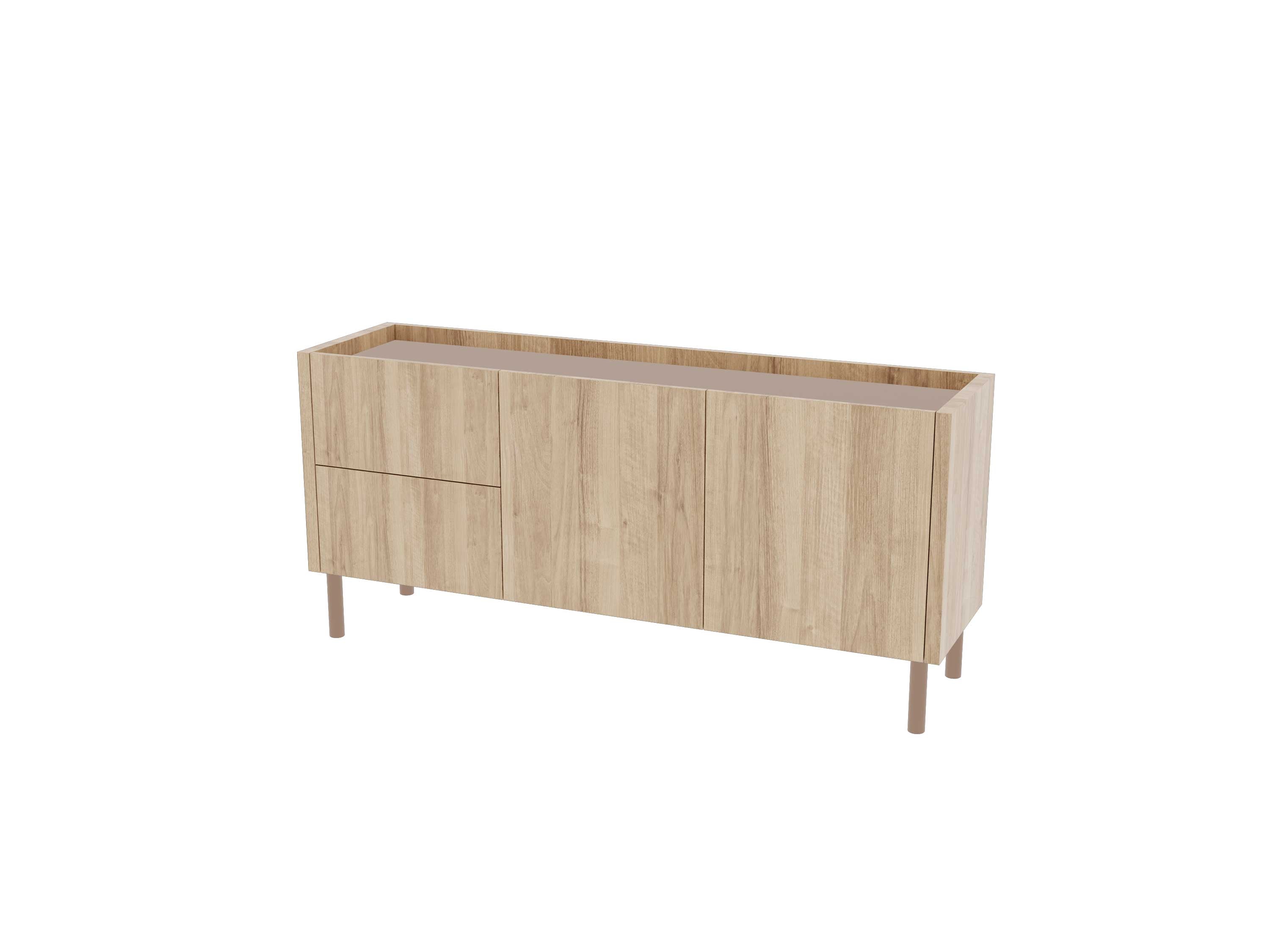 Loft Decora: low chest of drawers with kung drawers