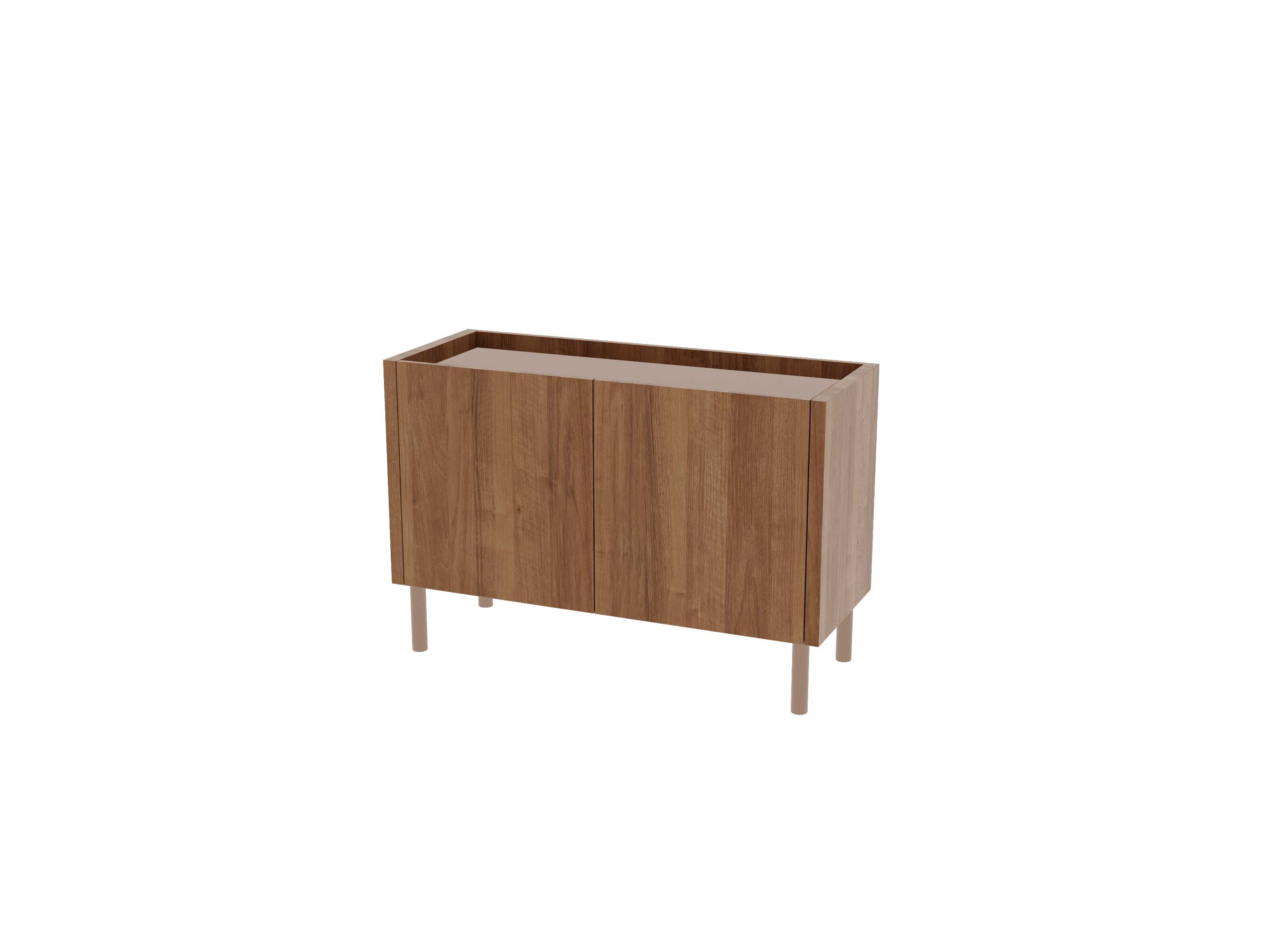 Loft Decora: chest of drawers, low cabinet with two kung doors designed by Pawlak & Stawarski