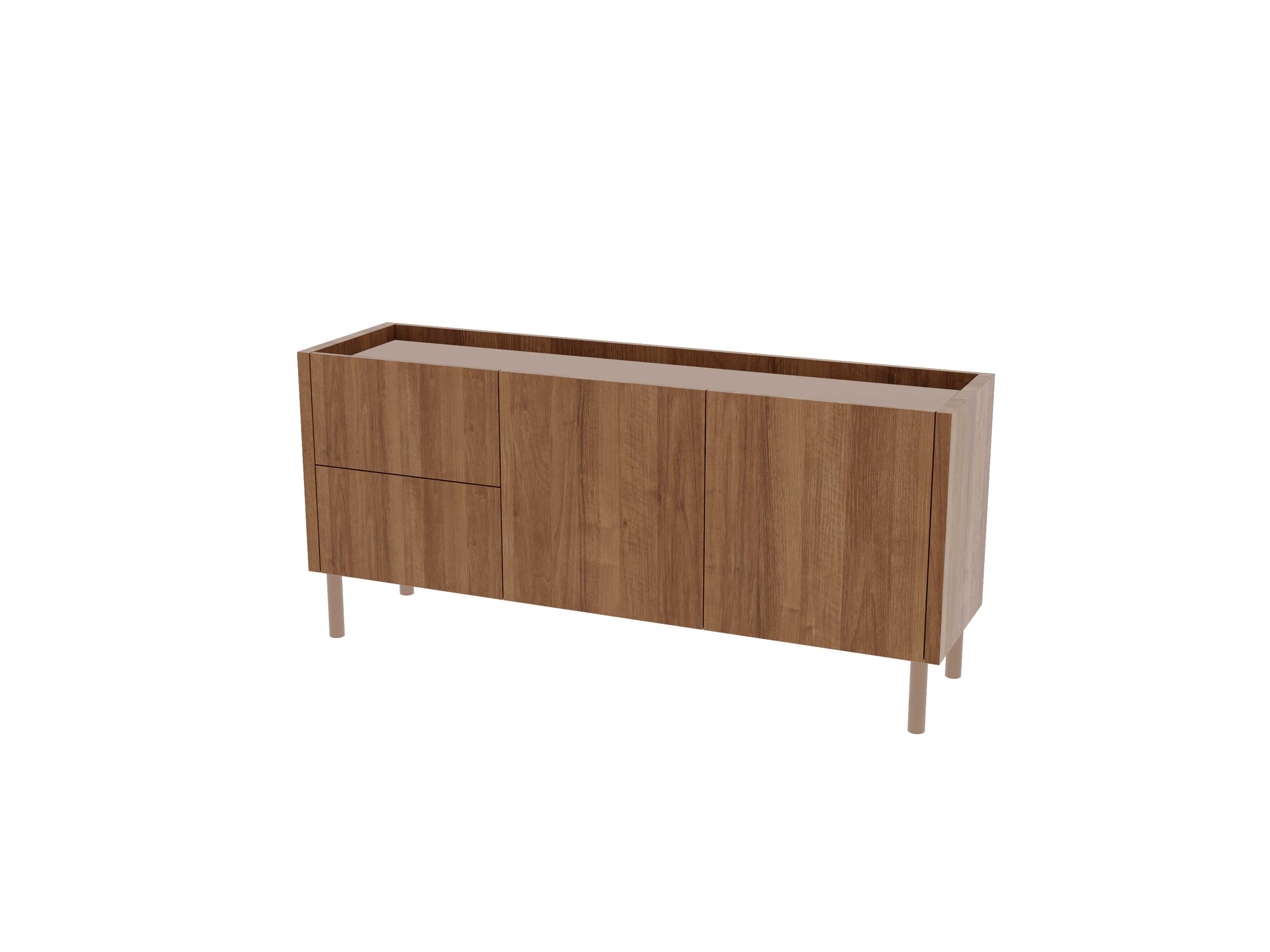 Loft Decora: low chest of drawers with kung drawers