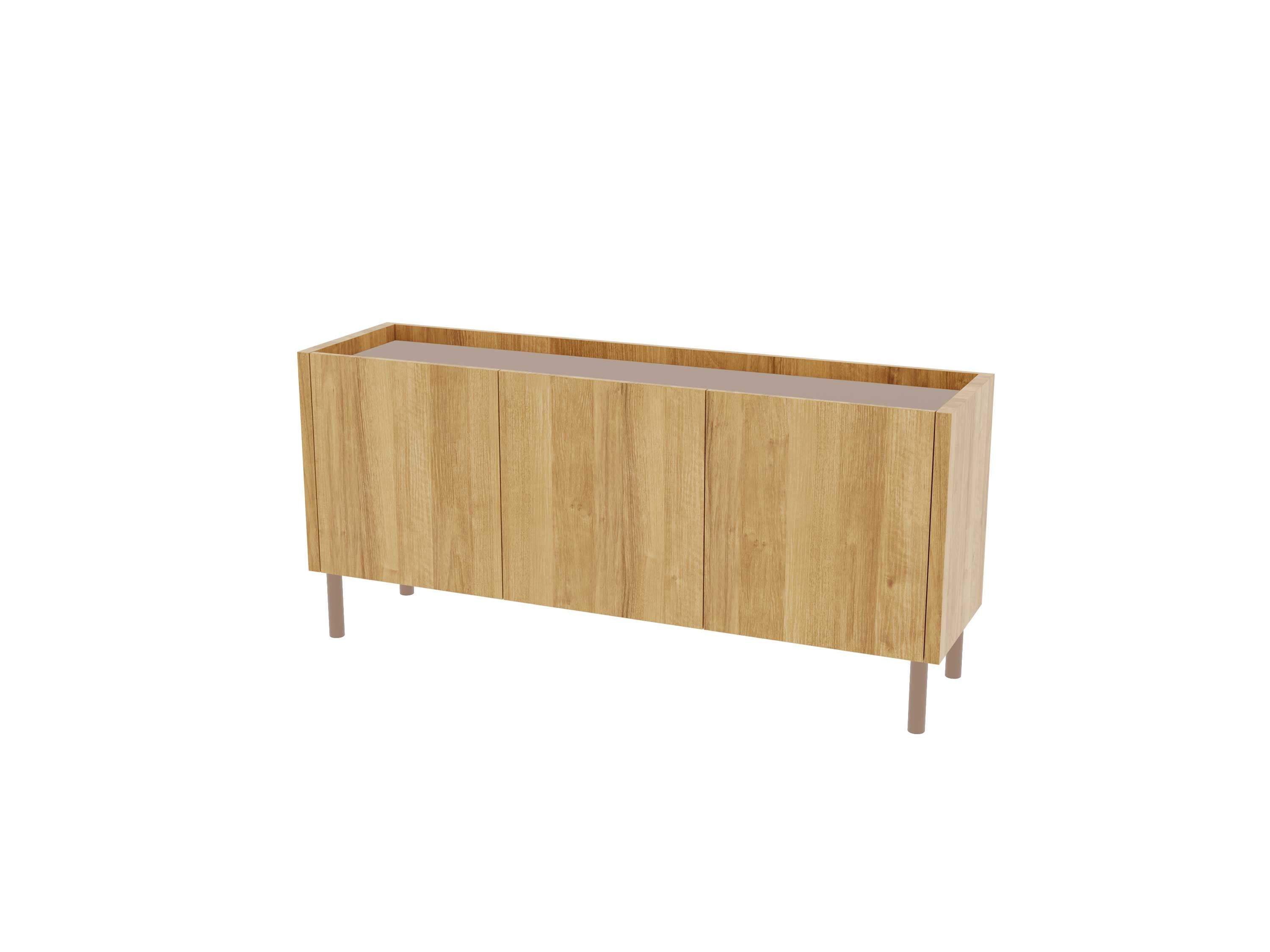 Loft Decora: low chest of drawers with kung doors