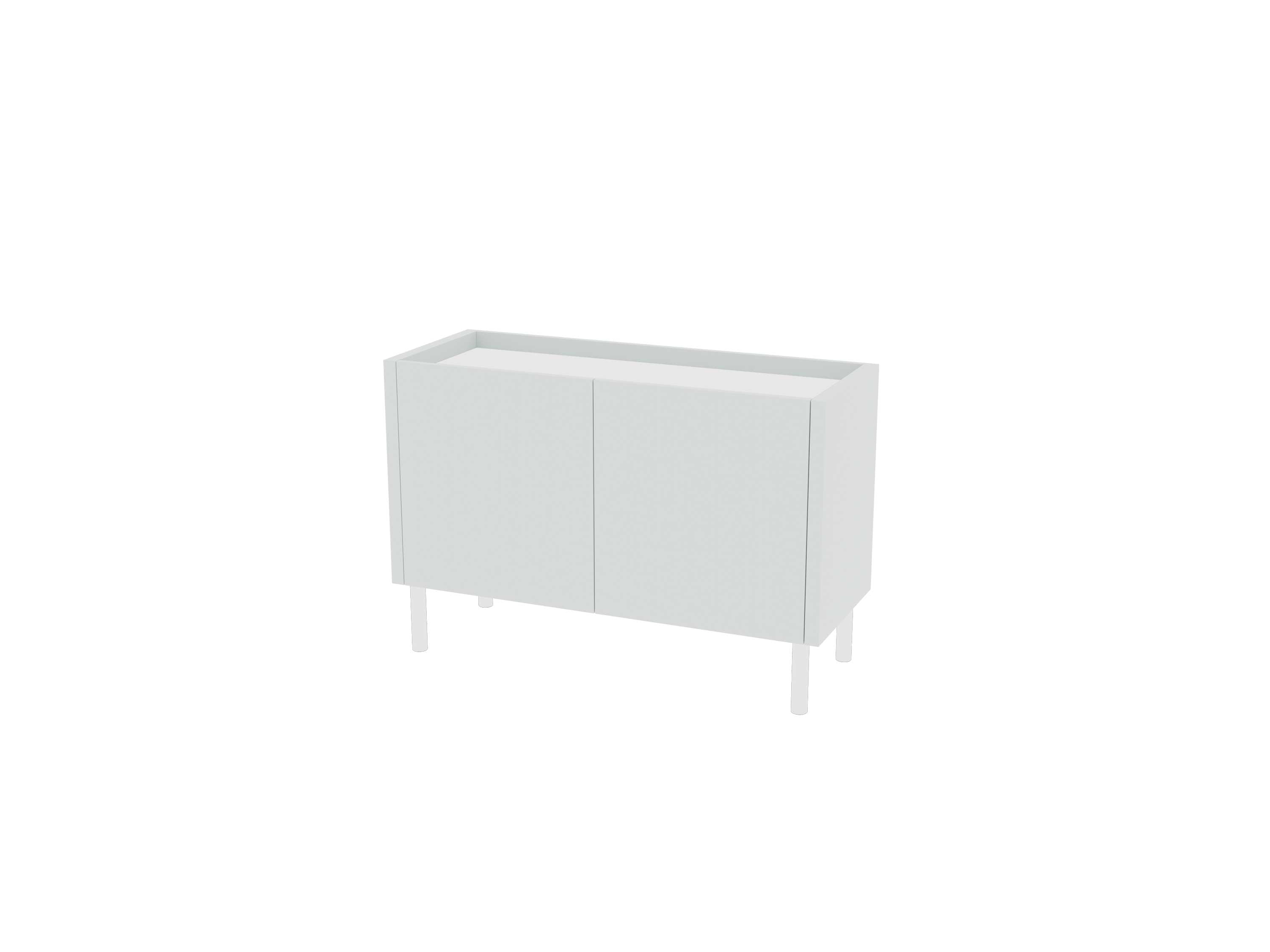 Loft Decora: chest of drawers, low cabinet with two kung doors designed by Pawlak & Stawarski
