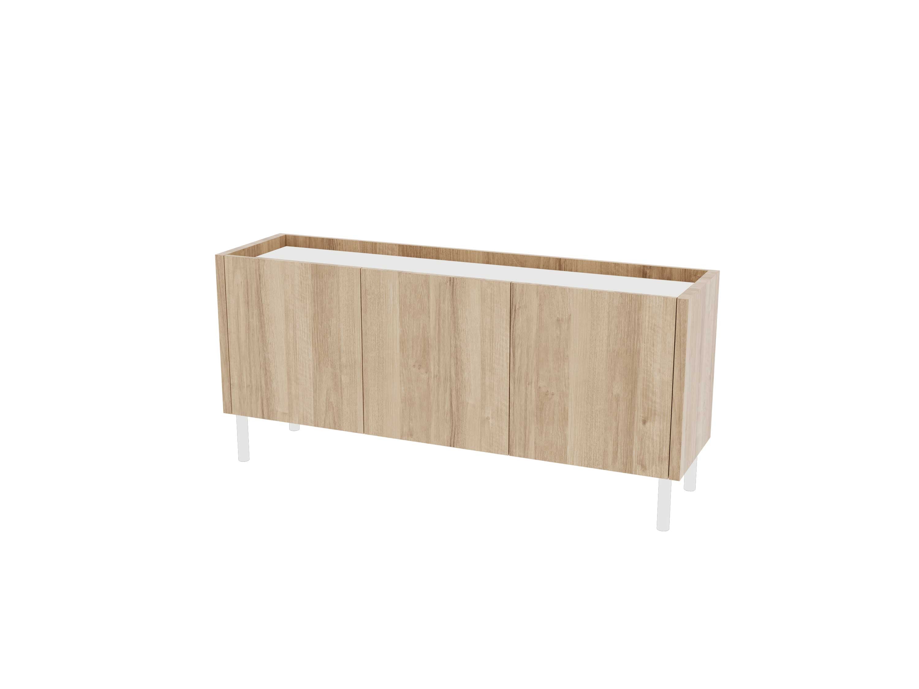 Loft Decora: low chest of drawers with kung doors