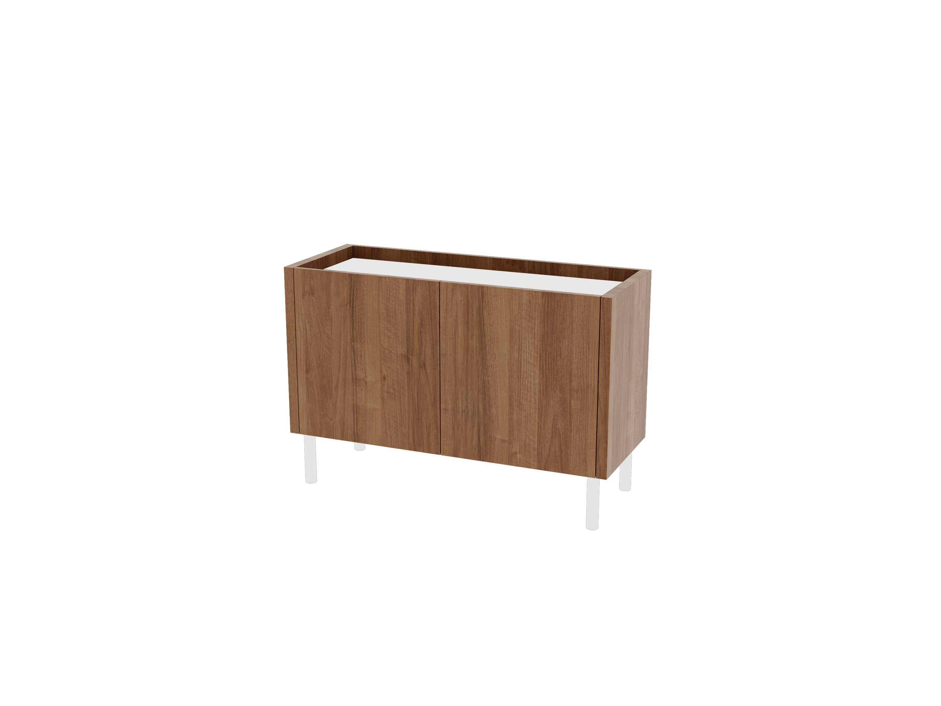 Loft Decora: chest of drawers, low cabinet with two kung doors designed by Pawlak & Stawarski