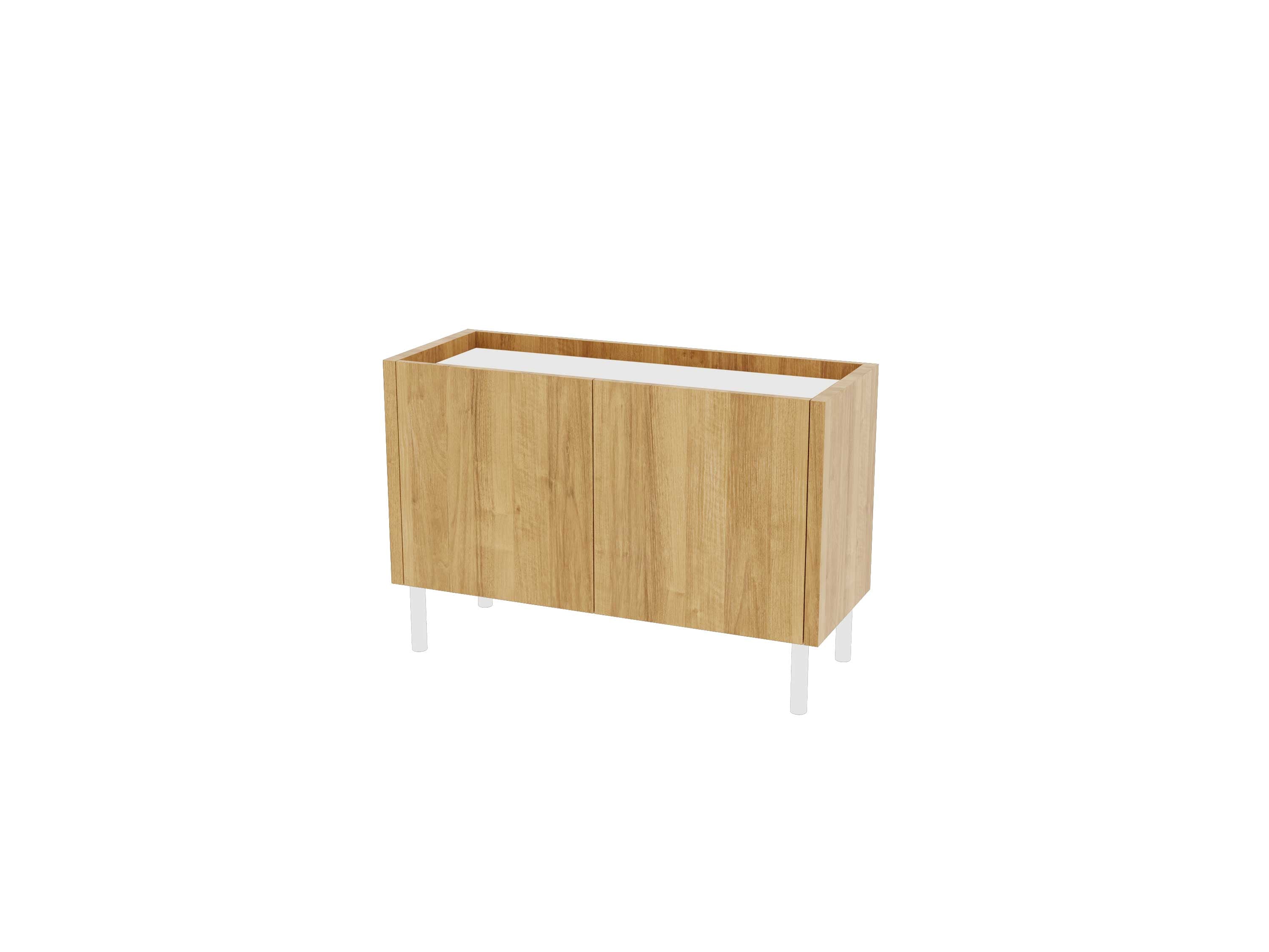 Loft Decora: chest of drawers, low cabinet with two kung doors designed by Pawlak & Stawarski