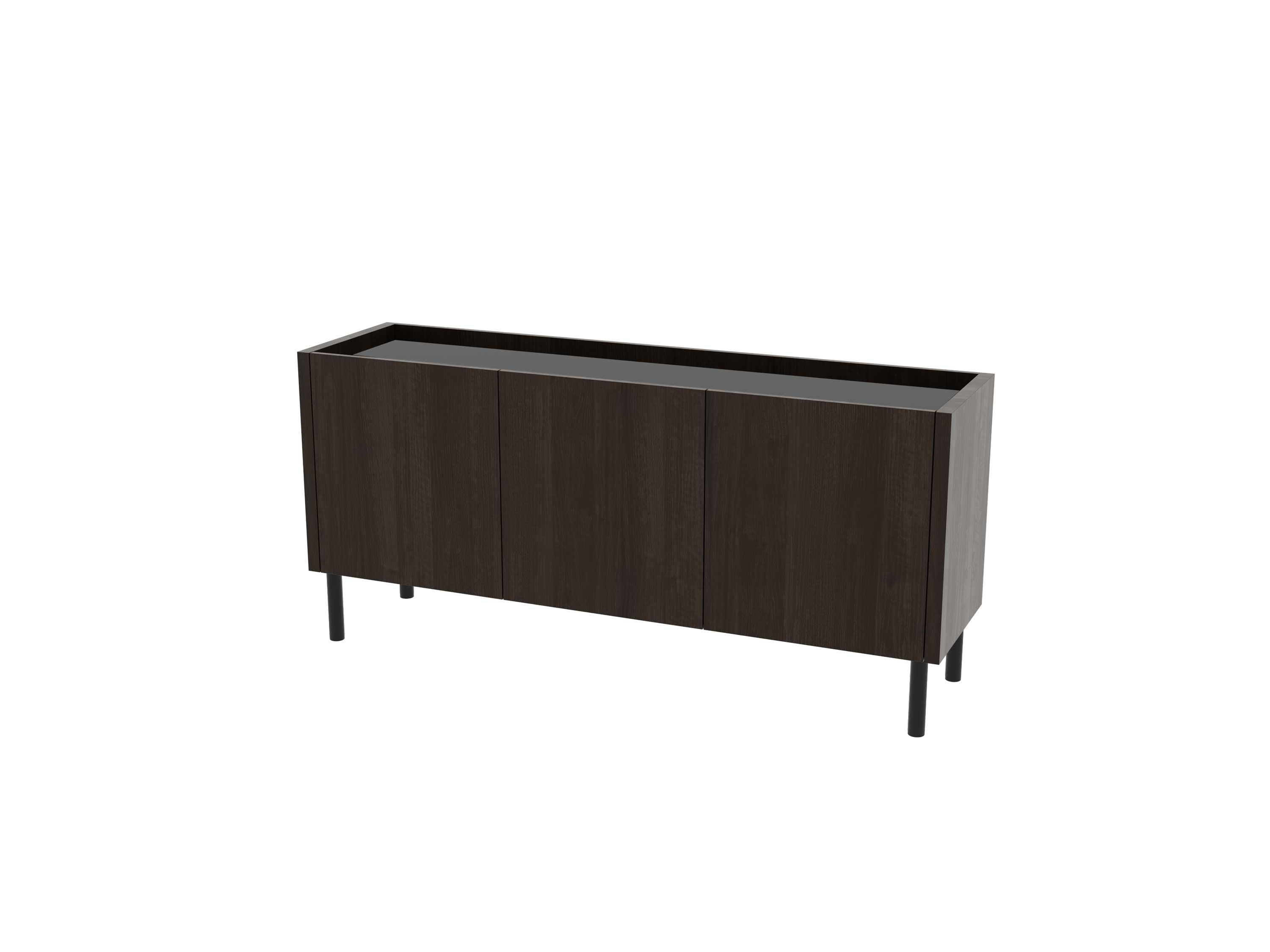 Loft Decora: low chest of drawers with kung doors