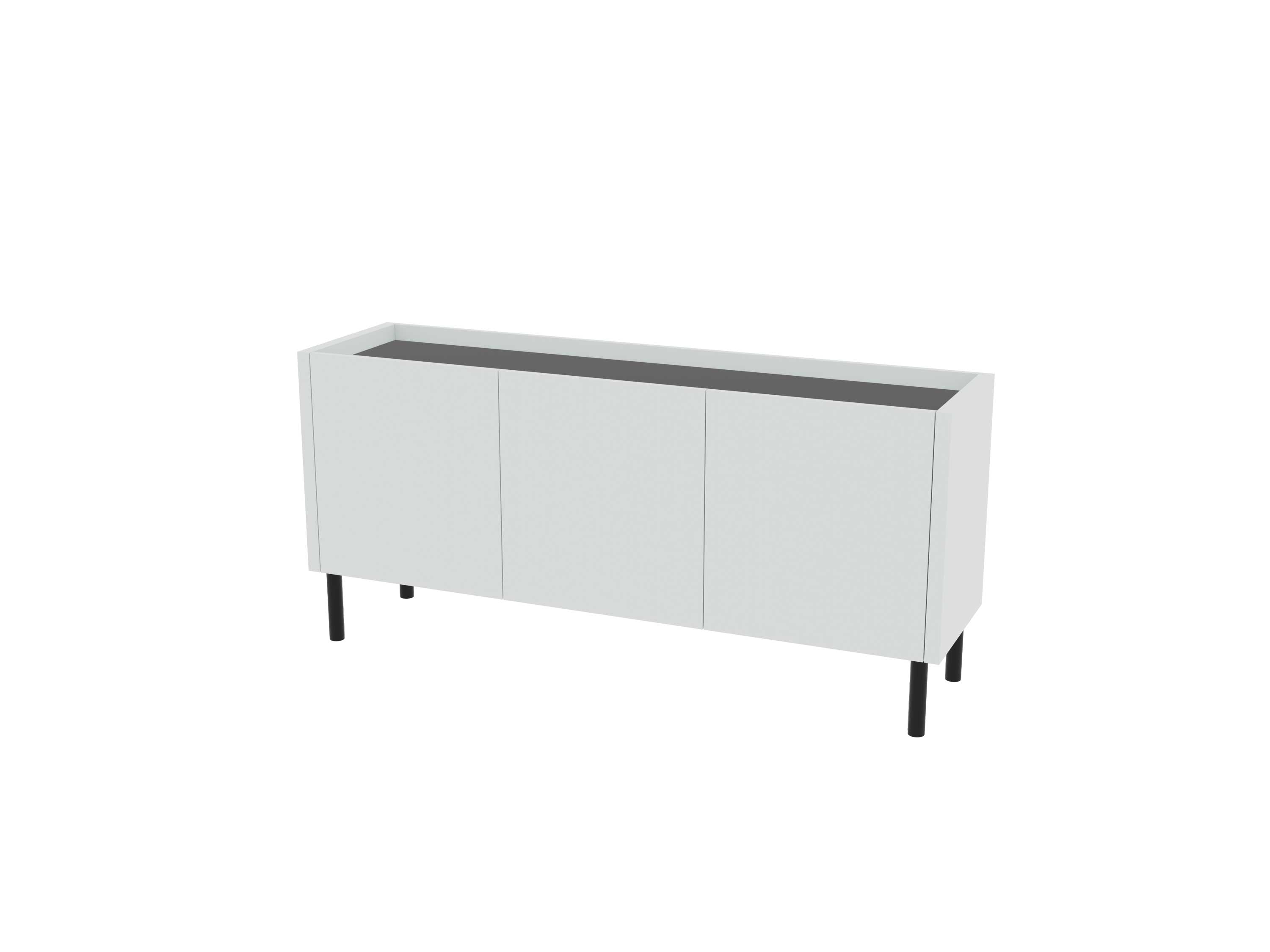 Loft Decora: low chest of drawers with kung doors