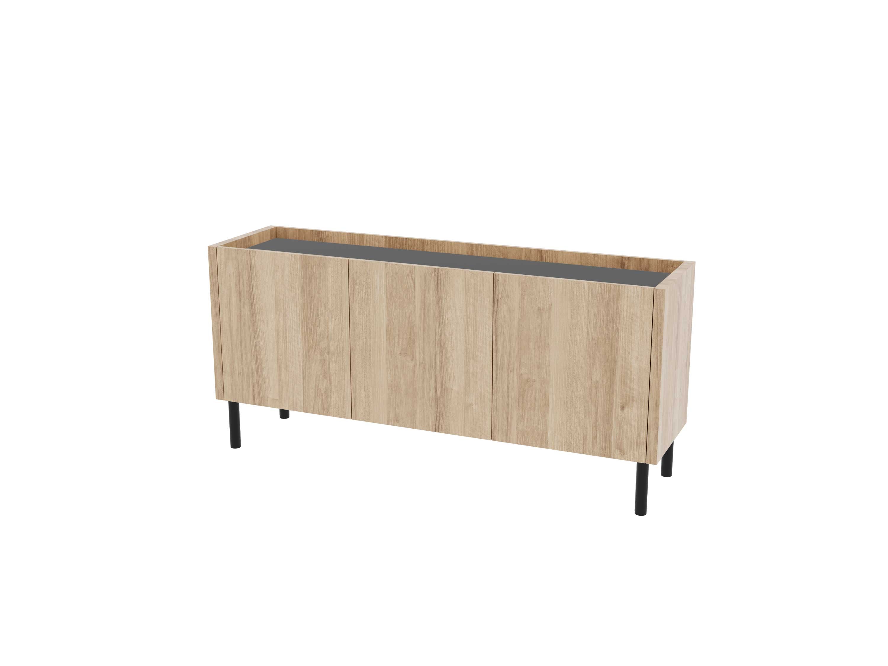 Loft Decora: low chest of drawers with kung doors