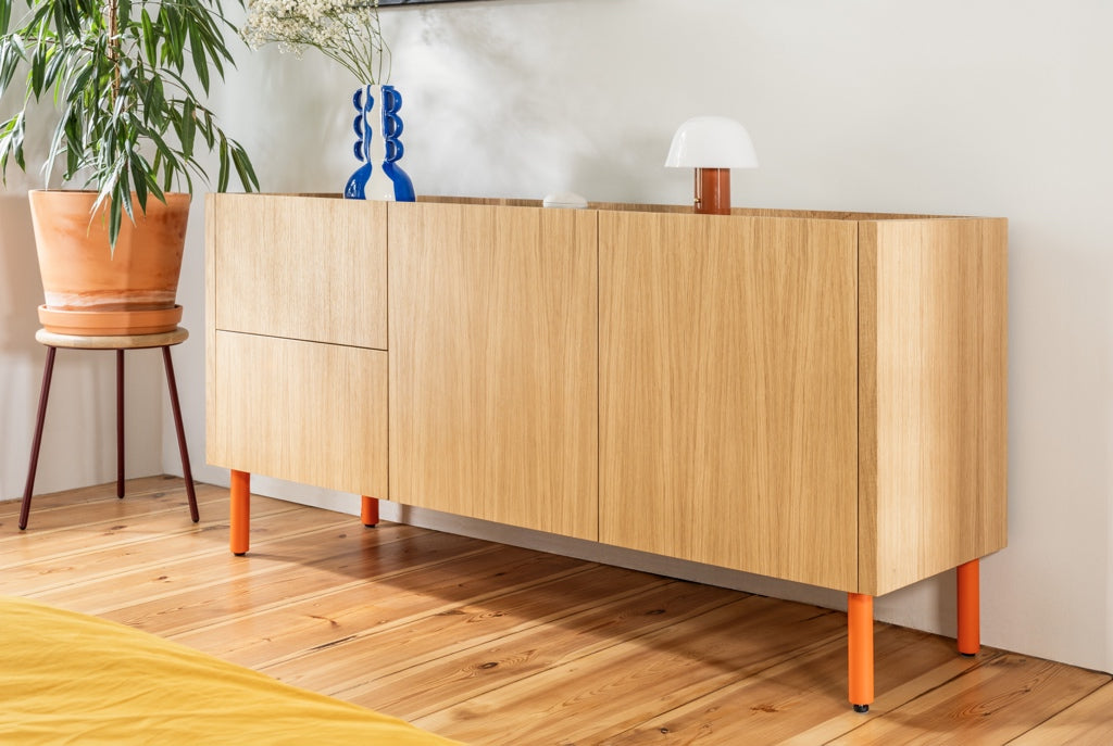 Loft Decora: low chest of drawers with kung drawers